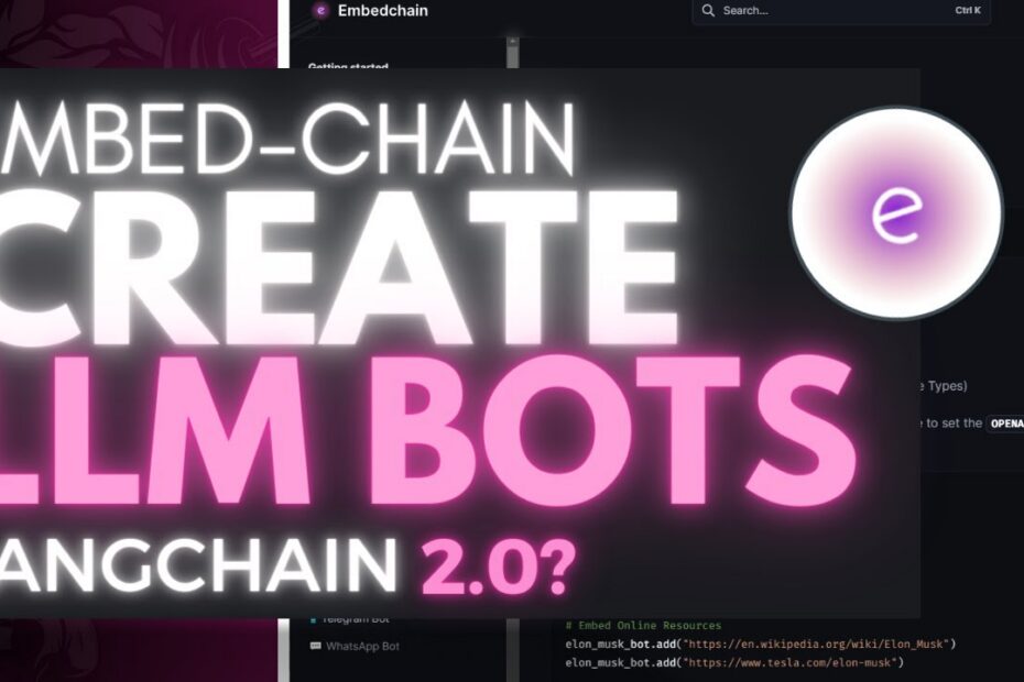 Como Construir Bots LLM Poderosos Facilmente com Seus Próprios Dados Usando Embedchain e Langchain 2.0 - Tutorial Completo