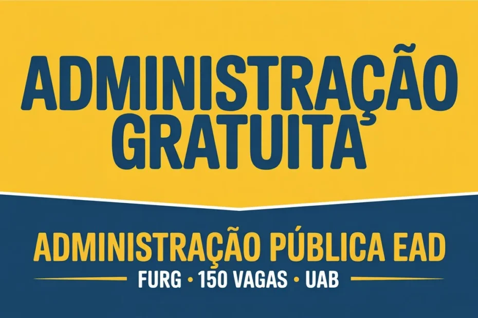 Federal anuncia 150 vagas para Administração Pública EAD