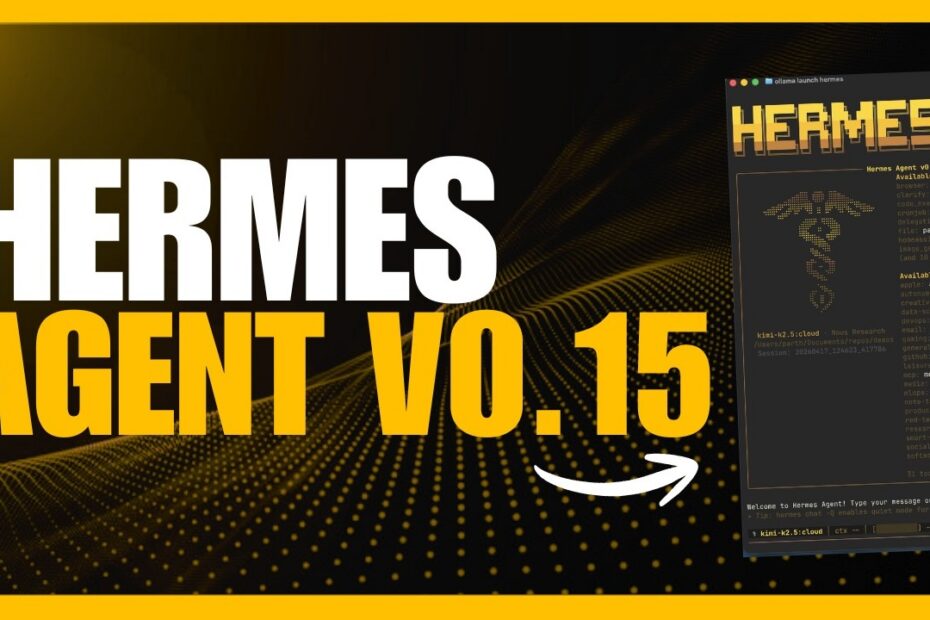 Atualizações do Hermes Agent v0.15: Swarms de Agentes, Pesquisa de Ferramentas e Novos Modelos!
