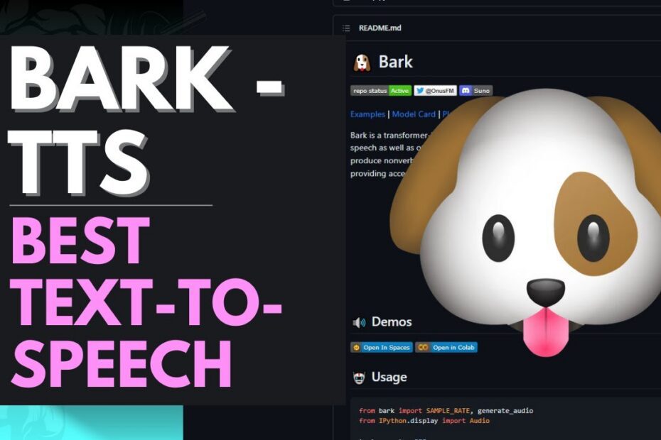 Descubra Bark: Ferramenta Gratuita de Texto para Fala com Vozes Humanas Realistas - Projeto Open Source